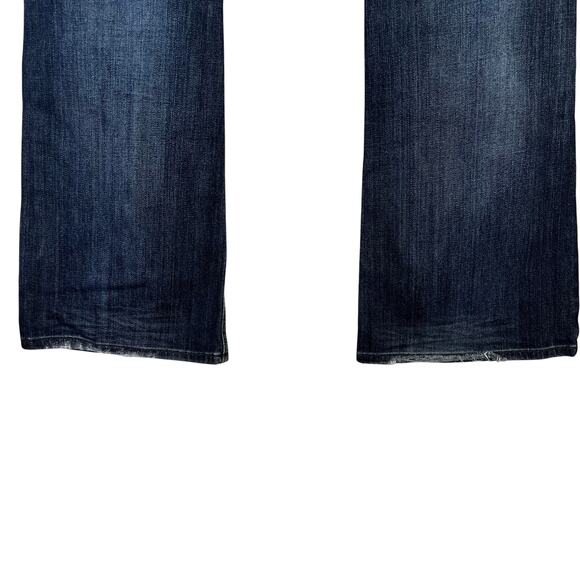 Diesel Industry Zathan Bootcut Jeans Mens 32x34 Dark Wash Stretch Distressed Y2K - Picture 5 of 11